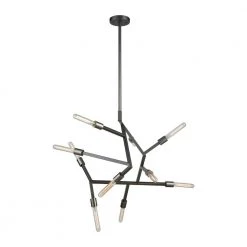 Freeform 10-Light Aged Black Nickel Chandelier by Titan Lighting