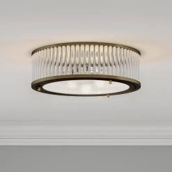 Munsey Park Collection 3-Light Aged Brass Flushmount by Titan Lighting -Titan Lighting sale2022 aged brass titan lighting chandeliers tn 35032 1d 1000