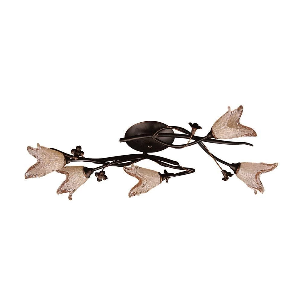 Fioritura 5-Light Aged Bronze Ceiling Flush Mount by Titan Lighting 3 Fioritura 5-Light Aged Bronze Ceiling Flush Mount by Titan Lighting