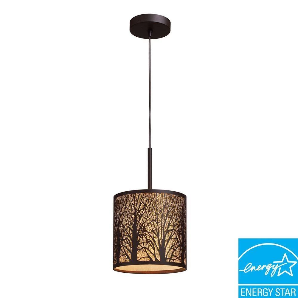 Woodland Sunrise 1-Light Aged Bronze Pendant by Titan Lighting 5 Woodland Sunrise 1-Light Aged Bronze Pendant by Titan Lighting - Image 3