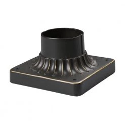 6 in. Aged Bronze Outdoor Steel Pier Mount by Titan Lighting