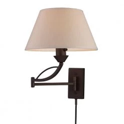Elysburg 1-Light Aged Bronze Swing Arm Wall-Mount by Titan Lighting