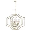 Cheswick 8-Light Aged Silver Chandelier with Glass Shades by Titan Lighting