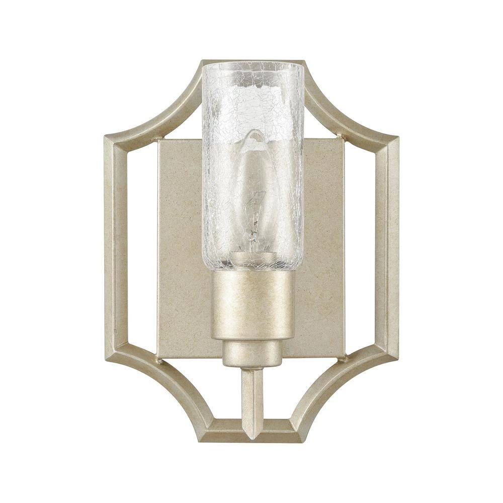 Cheswick 8 in. 1-Light Aged Silver Vanity Light by Titan Lighting 4 Cheswick 8 in. 1-Light Aged Silver Vanity Light by Titan Lighting - Image 2