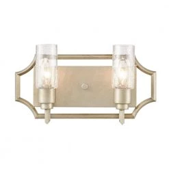Cheswick 16 in. 2-Light Aged Silver Vanity Light by Titan Lighting