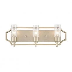 Cheswick 25 in. 3-Light Aged Silver Vanity Light by Titan Lighting