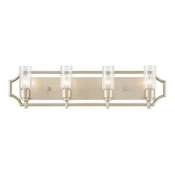 Cheswick 33 in. 4-Light Aged Silver Vanity Light by Titan Lighting