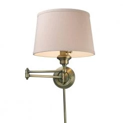 Westbrook 1-Light Antique Brass Swing Arm Wall-Mount by Titan Lighting