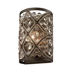 Amherst 1-Light Antique Bronze Vanity Light by Titan Lighting