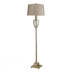 Elmira 63 in. Antique Mercury Glass with Silver Accents Floor Lamp by Titan Lighting