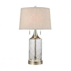 Tribeca 27 in. Clear Table Lamp by Titan Lighting