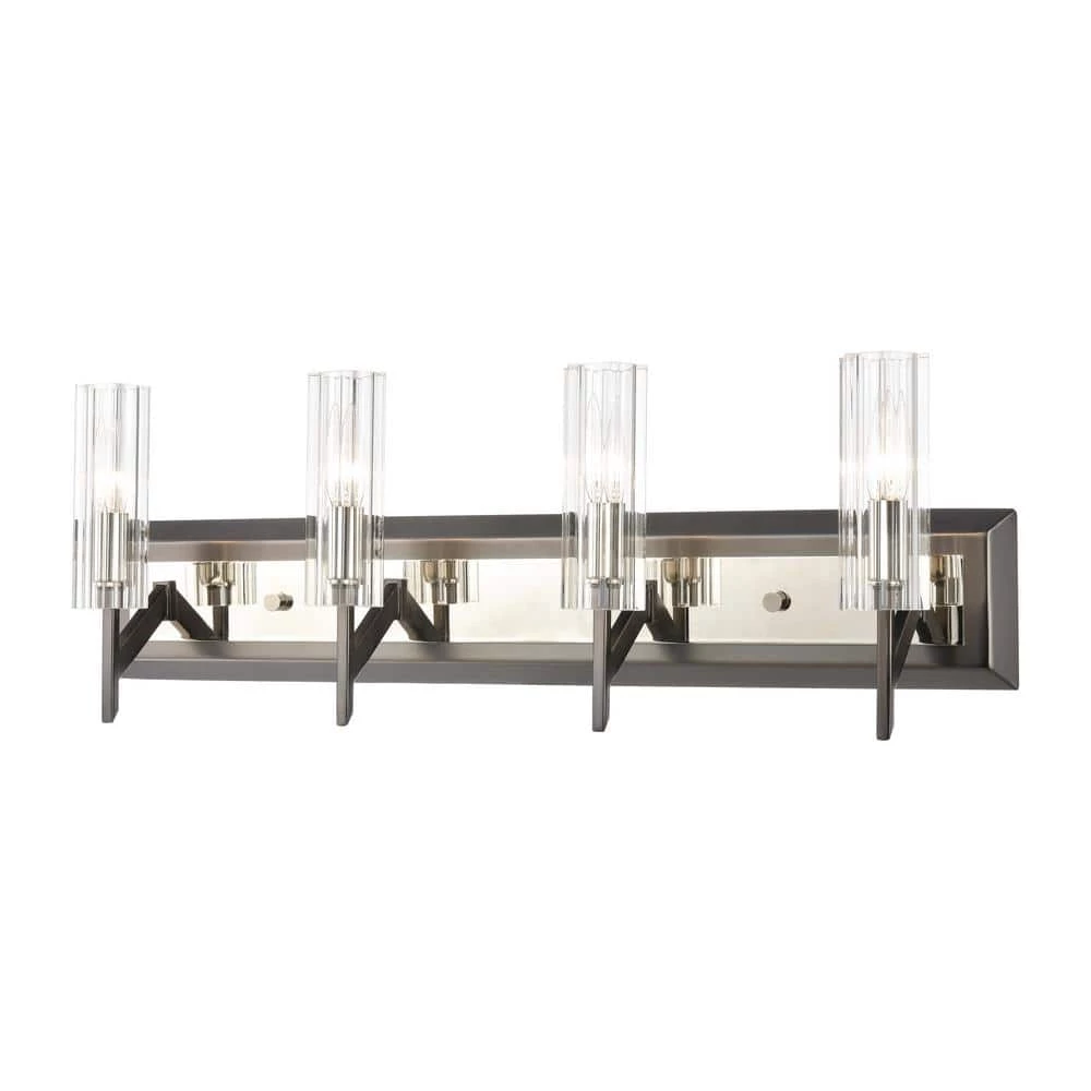 Aspire 28 in. 4-Light Black Nickel Vanity Light by Titan Lighting 3 Aspire 28 in. 4-Light Black Nickel Vanity Light by Titan Lighting
