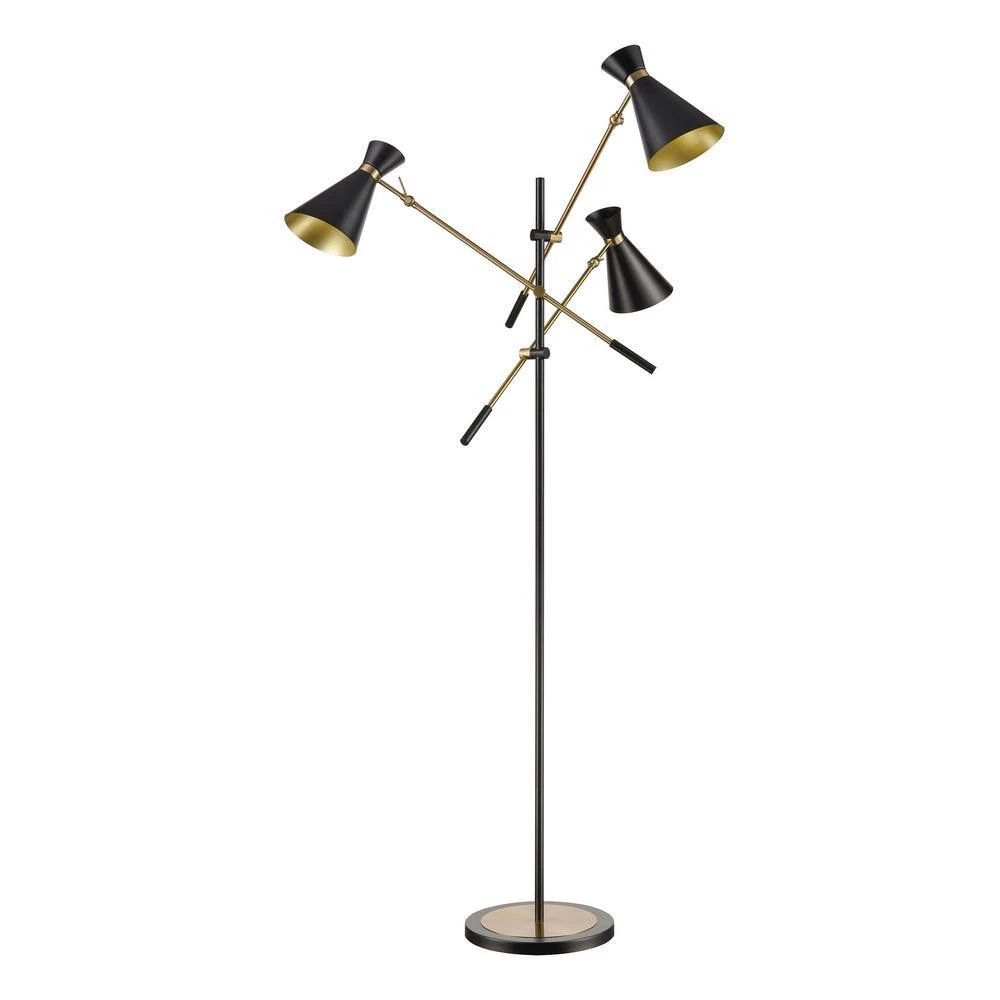 Chiron 73 in. Black Floor Lamp by Titan Lighting 4 Chiron 73 in. Black Floor Lamp by Titan Lighting - Image 2