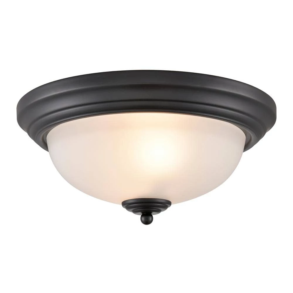 13 in. 2-Light Black Flush Mount by Titan Lighting 3 13 in. 2-Light Black Flush Mount by Titan Lighting