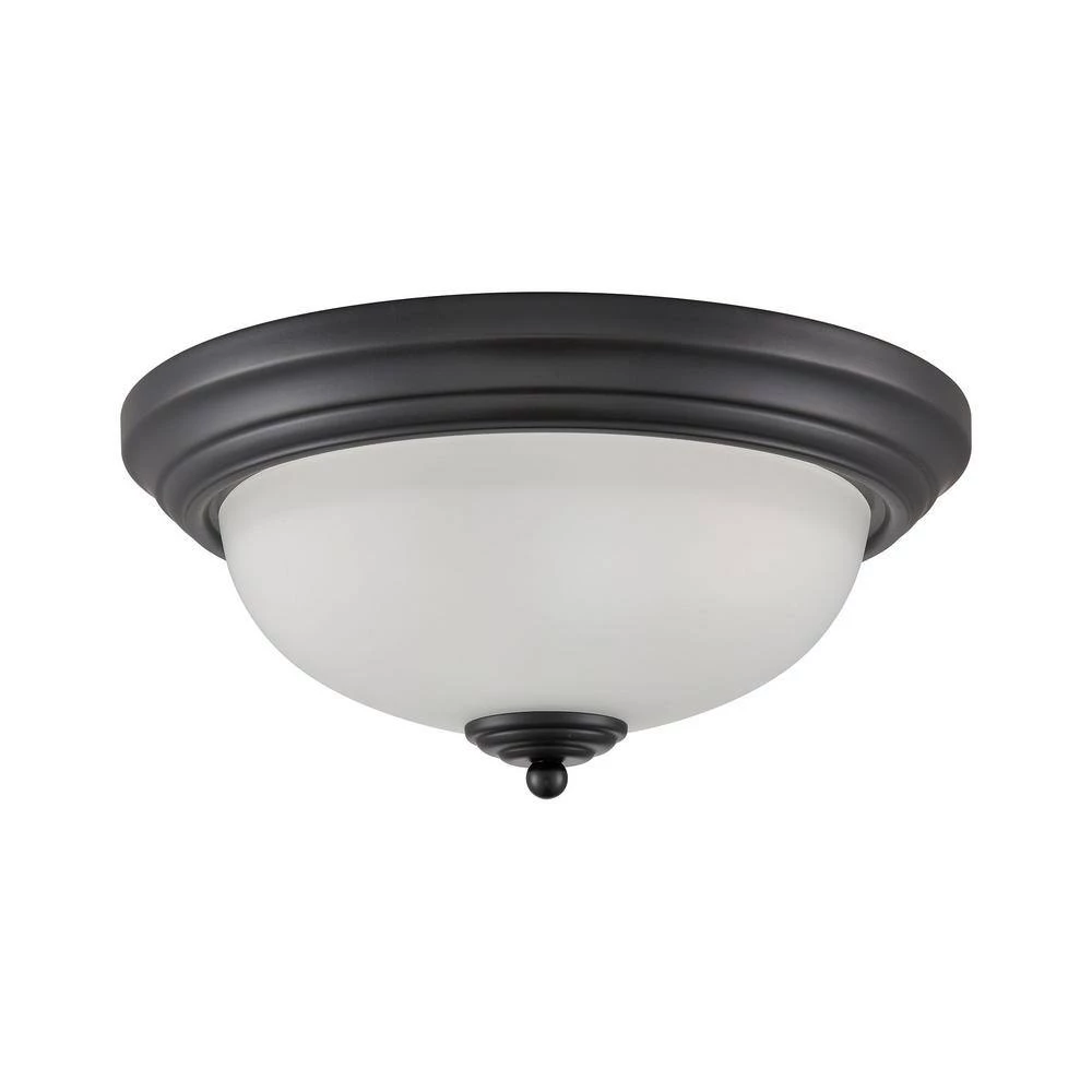 13 in. 2-Light Black Flush Mount by Titan Lighting 4 13 in. 2-Light Black Flush Mount by Titan Lighting - Image 2