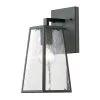 Gloucester Collection 1-Light Textured Matte Black Outdoor Wall Lantern Sconce by Titan Lighting