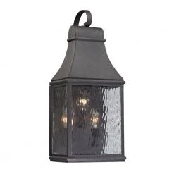 Worcester Forge Collection 3-Light Charcoal Outdoor Sconce by Titan Lighting