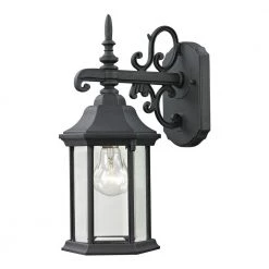 Spring Lake 1-Light Outdoor Matte Textured Black Sconce by Titan Lighting