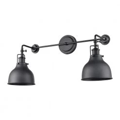Skillet 2 Light Matte Black Wall Sconce by Titan Lighting -Titan Lighting sale2022 black titan lighting wall sconces tnws 055210617 4f 1000