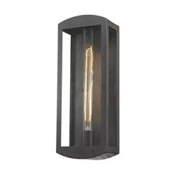 Trenton 1-Light Blackened Bronze Outdoor Wall Sconce by Titan Lighting
