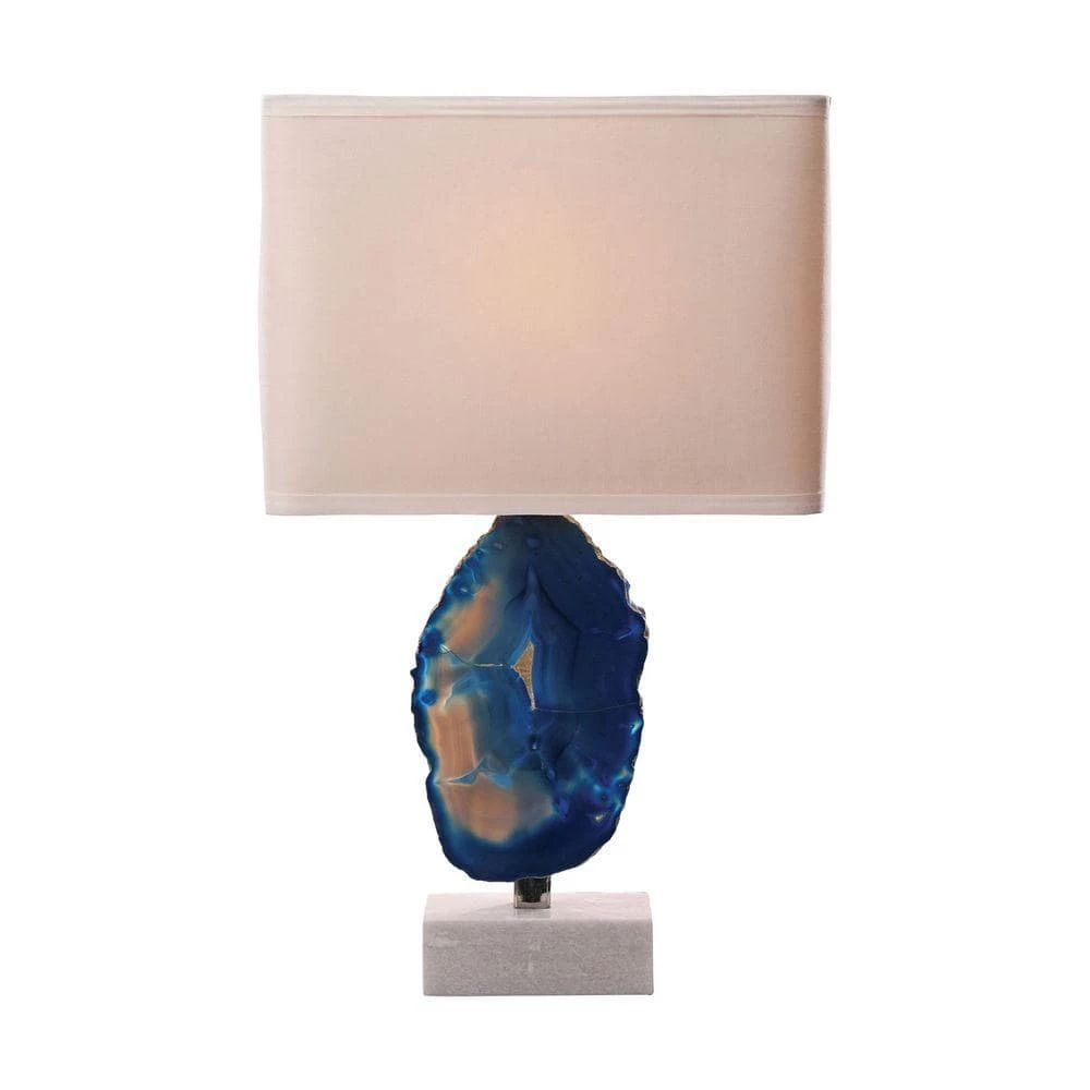Minoa 28 in. Blue Agate and Marble Table Lamp by Titan Lighting 3 Minoa 28 in. Blue Agate and Marble Table Lamp by Titan Lighting