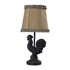 Braysford Mini Rooster 15 in. Black Table Lamp by Titan Lighting
