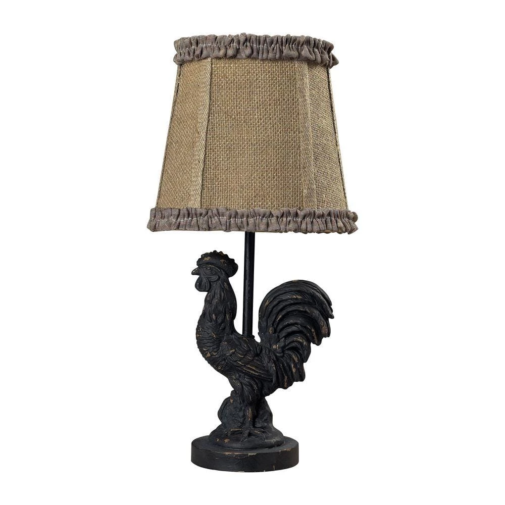 Braysford Mini Rooster 15 in. Black Table Lamp by Titan Lighting 3 Braysford Mini Rooster 15 in. Black Table Lamp by Titan Lighting