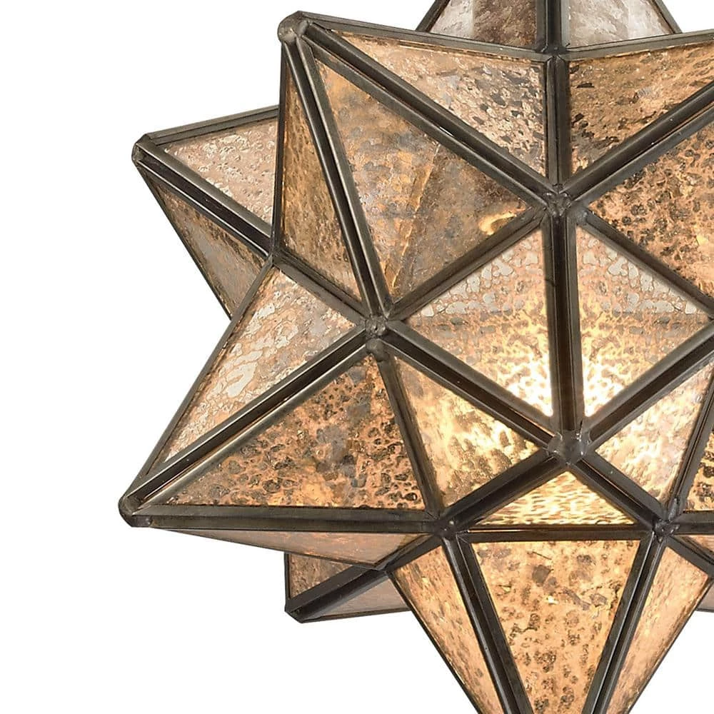 Moravian Star 1-Light Bronze Pendant by Titan Lighting 4 Moravian Star 1-Light Bronze Pendant by Titan Lighting - Image 2