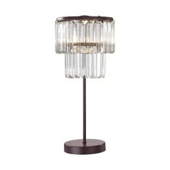 Antoinette 1-Light 18 in. Bronze Table Lamp by Titan Lighting