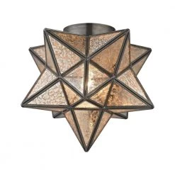 Moravian Bronze Star Flush Mount by Titan Lighting