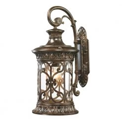 Marius Collection 1-Light Hazelnut Bronze Outdoor Wall Lantern Sconce by Titan Lighting