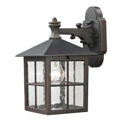 Shaker Heights 1-Light Outdoor Hazelnut Bronze Sconce by Titan Lighting