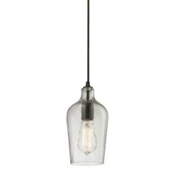 Hamrade Collection 1-Light Oil-Rubbed Bronze Mini Pendant by Titan Lighting