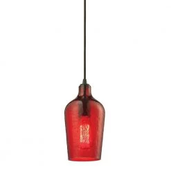 Hamrade Collection 1-Light Oil-Rubbed Bronze Mini Pendant by Titan Lighting