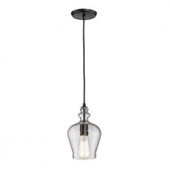 Wycombe Collection 1-Light Oil-Rubbed Bronze Mini Pendant by Titan Lighting