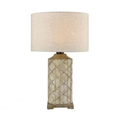 Sloan Outdoor Table Lamp in Brown and Grey by Titan Lighting