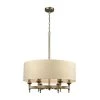 Pembroke 6-Light Brushed Antique Brass Chandelier with Light Tan Fabric Shade by Titan Lighting -Titan Lighting sale2022 brushed antique brass titan lighting chandeliers tn 473376 64 1000