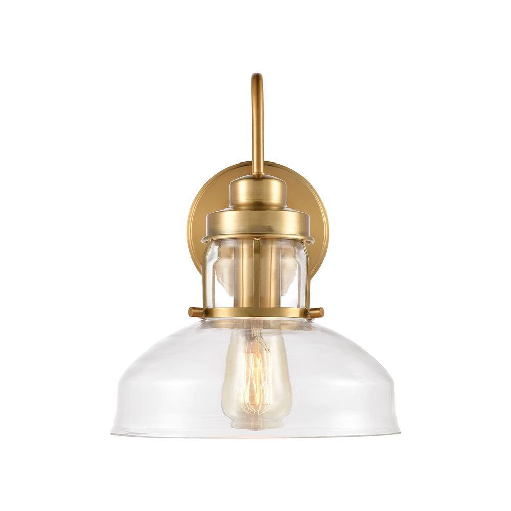 Manhattan Boutique 1-Light Brushed Brass Wall Sconce by Titan Lighting 5 Manhattan Boutique 1-Light Brushed Brass Wall Sconce by Titan Lighting - Image 3