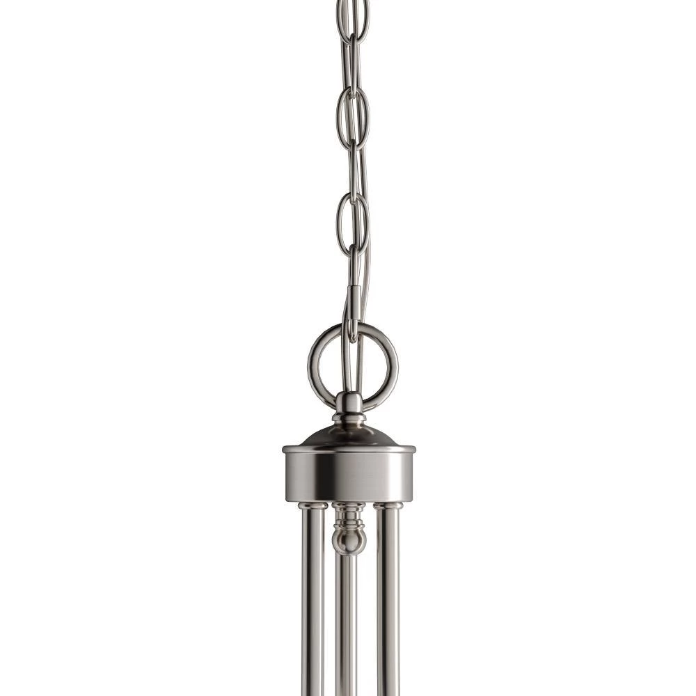 Brighton 3-Light Brushed Nickel Ceiling Chandelier by Titan Lighting 4 Brighton 3-Light Brushed Nickel Ceiling Chandelier by Titan Lighting - Image 2