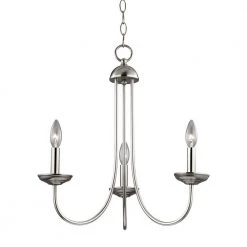 Williamsport 3-Light Brushed Nickel Chandelier by Titan Lighting