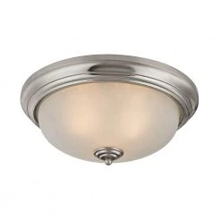 3-Light Brushed Nickel Flushmount by Titan Lighting