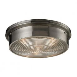 3-Light Brushed Nickel Ceiling Flush Mount by Titan Lighting