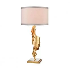 Shake It 33 in. Gold Leaf Table Lamp by Titan Lighting