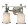 Kildare 2-Light Brushed Nickel Bath Light by Titan Lighting