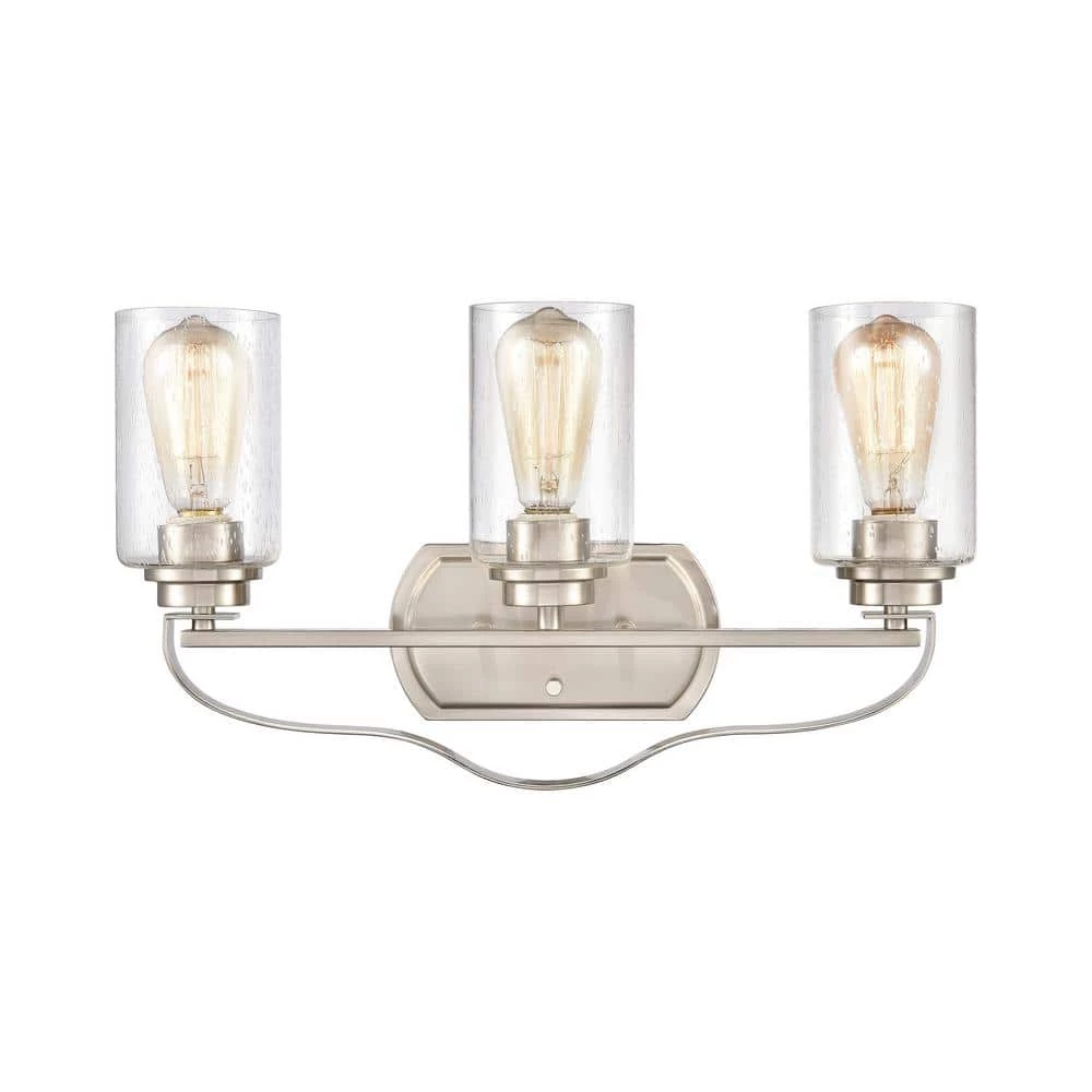 20 in. 3 Light Brushed Nickel Vanity Light by Titan Lighting 3 20 in. 3 Light Brushed Nickel Vanity Light by Titan Lighting