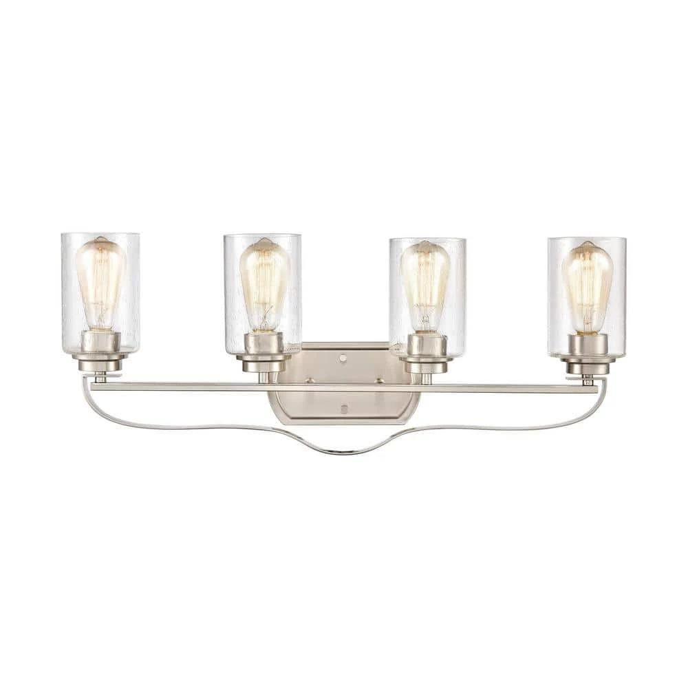 28 in. 4 Light Brushed Nickel Vanity Light by Titan Lighting 3 28 in. 4 Light Brushed Nickel Vanity Light by Titan Lighting