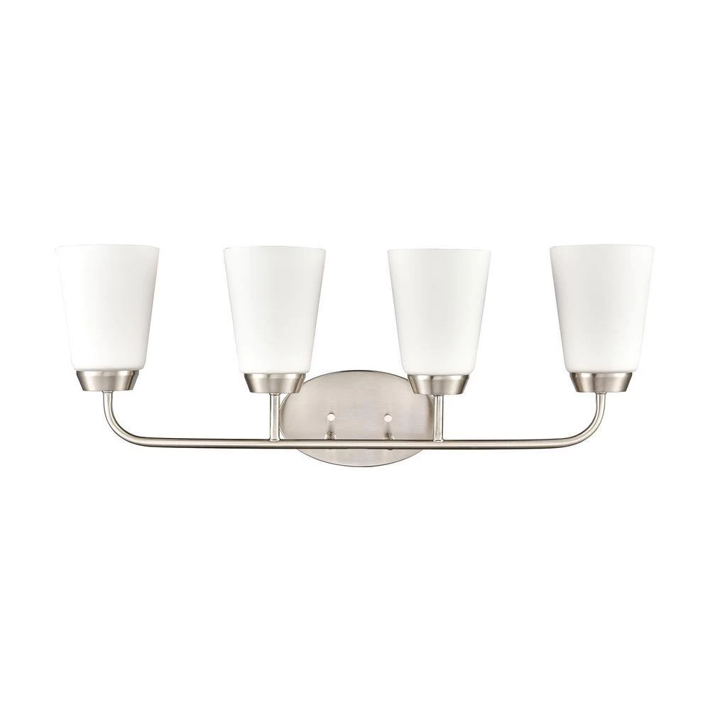 28 in. 4 Light Brushed Nickel Vanity Light by Titan Lighting 4 28 in. 4 Light Brushed Nickel Vanity Light by Titan Lighting - Image 2