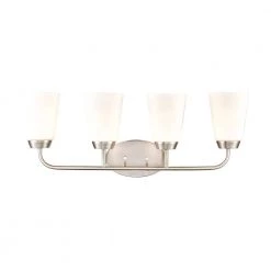 28 in. 4 Light Brushed Nickel Vanity Light by Titan Lighting