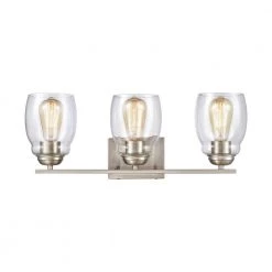 22 in. 3 Light Brushed Nickel Vanity Light by Titan Lighting