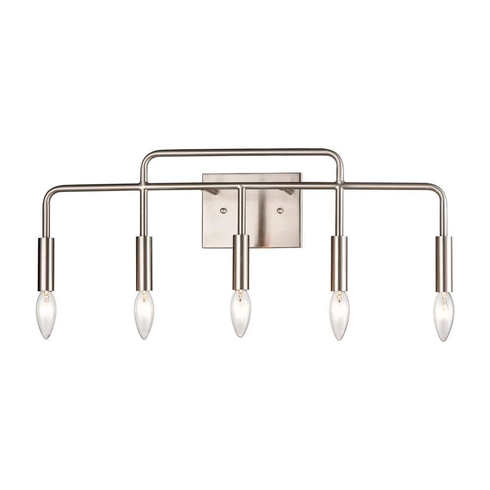 25 in. 5 Light Brushed Nickel Vanity Light by Titan Lighting 4 25 in. 5 Light Brushed Nickel Vanity Light by Titan Lighting - Image 2